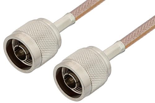 N Male to N Male Cable 24 Inch Length Using RG400 Coax