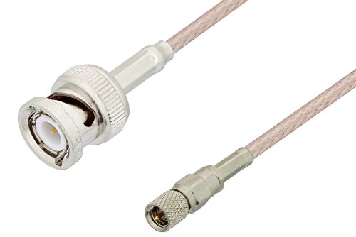 10-32 Male to BNC Male Cable 12 Inch Length Using RG316 Coax