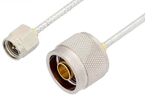 SMA Male to N Male Cable 36 Inch Length Using PE-SR405FL Coax