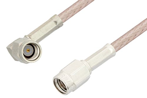 SSMA Male to SSMA Male Right Angle Cable Using RG316 Coax, RoHS