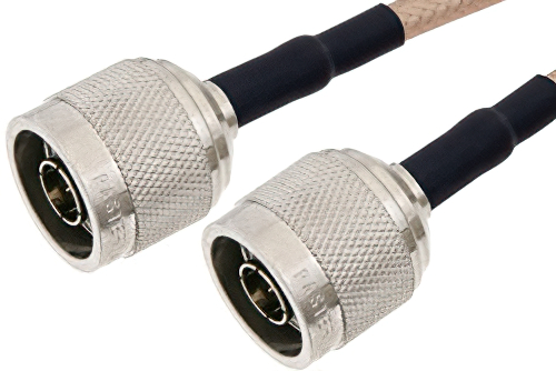 N Male to N Male Cable 60 Inch Length Using RG141 Coax
