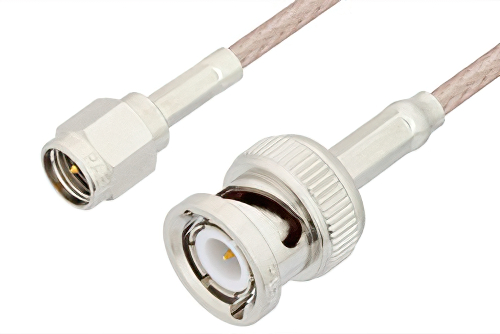 SMA Male to BNC Male Cable 72 Inch Length Using RG316 Coax, RoHS