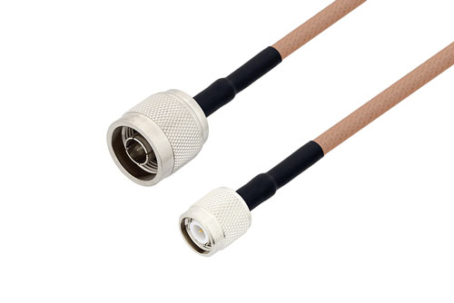TNC Male to N Male Cable Using RG400 Coax with HeatShrink