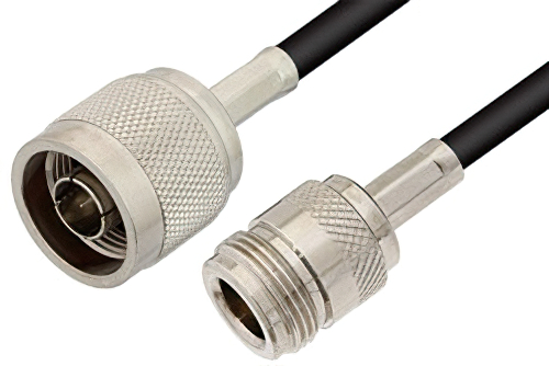 N Male to N Female Cable Using RG223 Coax