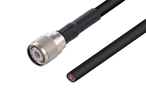 HN Male to Straight Cut Lead Cable Using RG213 Coax with HeatShrink