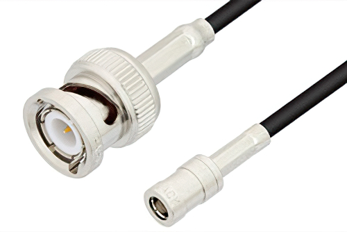 SMB Plug to BNC Male Cable 36 Inch Length Using RG174 Coax