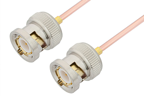 BNC Male to BNC Male Cable 12 Inch Length Using RG405 Coax