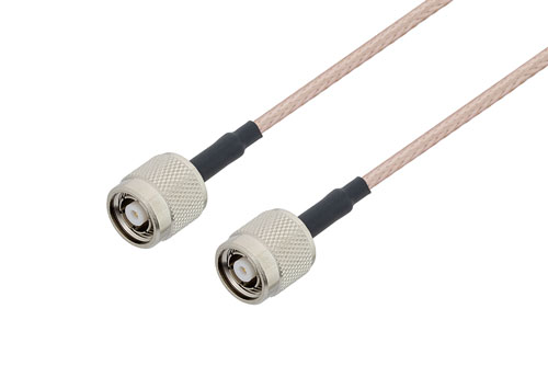 Reverse Polarity TNC Plug to Reverse Polarity TNC Plug Cable Using RG316 Coax with HeatShrink