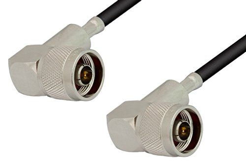 N Male Right Angle to N Male Right Angle Cable Using PE-C195 Coax