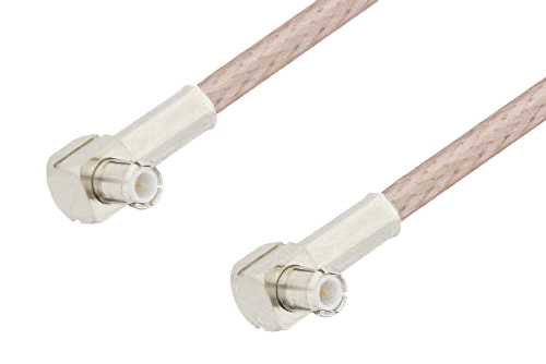 MCX Plug Right Angle to MCX Plug Right Angle Cable 12 Inch Length Using RG316-DS Coax