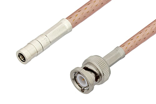 SMB Plug to BNC Male Cable 36 Inch Length Using PE-P195 Coax