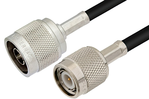 N Male to TNC Male Cable Using RG8X Coax