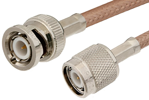 TNC Male to BNC Male Cable 48 Inch Length Using PE-P195 Coax