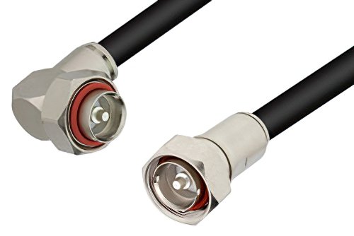 7/16 DIN Male to 7/16 DIN Male Right Angle Cable Using RG217 Coax