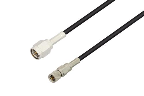 10-32 Male to SMA Male Cable Using RG174 Coax, LF Solder