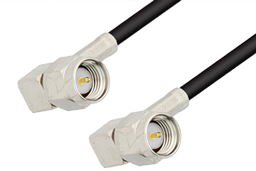 SMA Male Right Angle to SMA Male Right Angle Cable 24 Inch Length Using RG174 Coax
