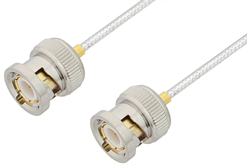 BNC Male to BNC Male Cable Using PE-SR405FL Coax, RoHS