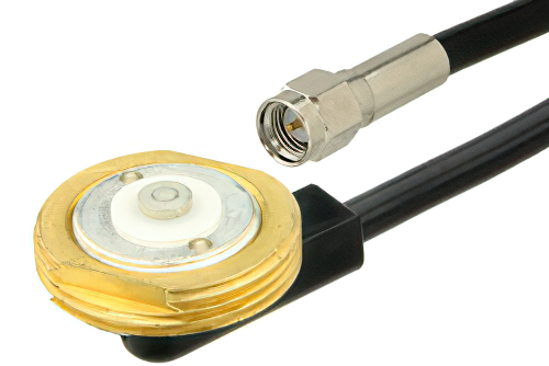 SMA Male to NMO Mount Connector Cable 180 Inch Length Using RG58 Coax