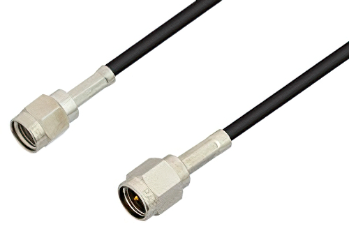 SMA Male to Reverse Polarity SMA Male Cable 12 Inch Length Using PE-C100-LSZH Coax