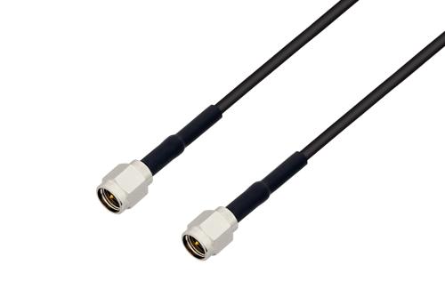 SMA Male to SMA Male Low Loss Cable Using PE-C100-LSZH Coax with HeatShrink