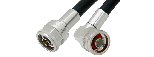 N Male to N Male Right Angle Cable 72 Inch Length Using PE-C195 Coax