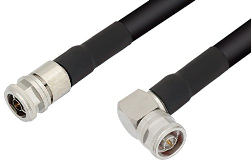 N Male to N Male Right Angle Cable Using PE-C600 Coax