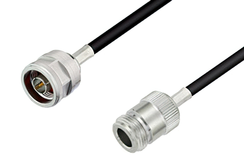 N Male to N Female Cable 72 Inch Length Using PE-C195 Coax