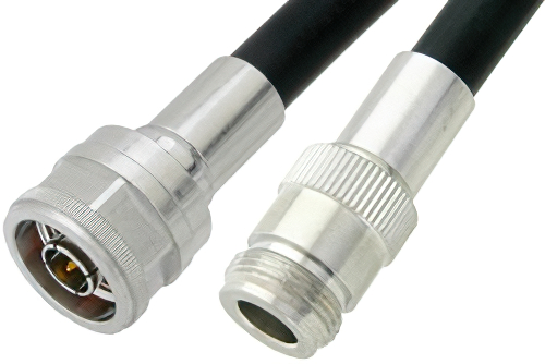 N Male to N Female With Knurl Cable 120 Inch Length Using PE-C400 Coax
