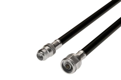 N Male to N Female With Knurl Cable 120 Inch Length Using PE-C400 Coax