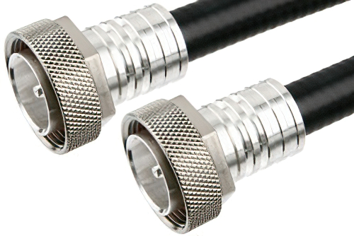 7/16 DIN Male to 7/16 DIN Male Cable Using 1/2 inch Helical Coax, RoHS