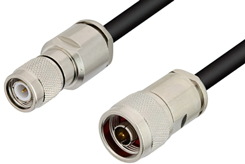 N Male to TNC Male Cable 60 Inch Length Using PE-C300 Coax