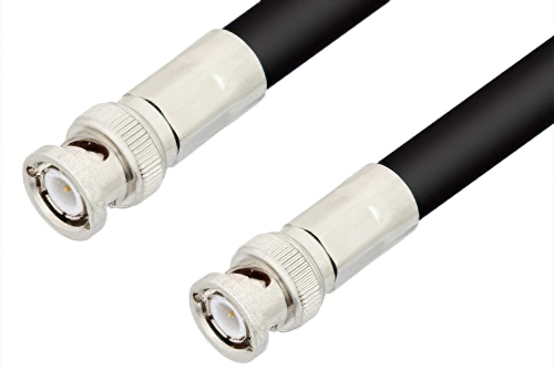 BNC Male to BNC Male Cable 60 Inch Length Using RG8 Coax, RoHS
