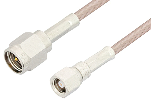 SMA Male to SMC Plug Cable 24 Inch Length Using RG316 Coax, RoHS