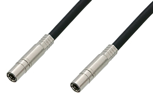 75 Ohm Mini SMB Plug to 75 Ohm Mini SMB Plug Cable 60 Inch Length Using 75 Ohm PE-B159-BK Black Coax