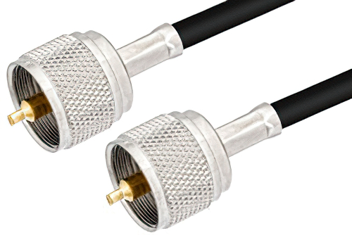 UHF Male to UHF Sexless Cable 24 Inch Length Using PE-C240 Coax
