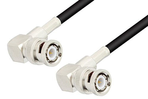 BNC Male Right Angle to BNC Male Right Angle Cable Using RG223 Coax