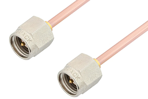 SMA Male to SMA Male Cable 48 Inch Length Using RG405 Coax, RoHS