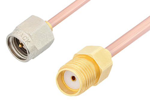SMA Male to SMA Female Cable 36 Inch Length Using RG405 Coax, RoHS