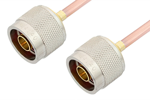 N Male to N Male Cable 24 Inch Length Using RG402 Coax, RoHS
