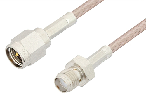 SMA Male to SMA Female Cable 6 Inch Length Using RG316 Coax, RoHS