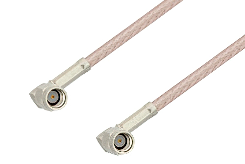 SSMA Male Right Angle to SSMA Male Right Angle Cable 48 Inch Length Using RG316-DS Coax