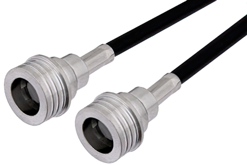 QN Male to QN Male Cable 12 Inch Length Using RG223 Coax