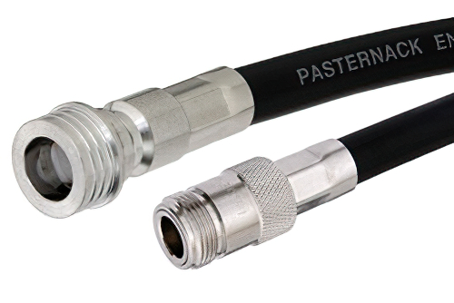 N Female to QN Male Cable 120 Inch Length Using RG213 Coax