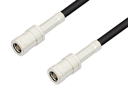 SMB Plug to SMB Plug Cable 12 Inch Length Using RG174 Coax, RoHS