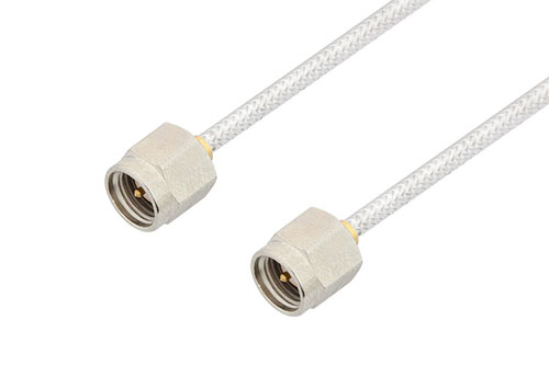 SMA Male to SMA Male Cable 18 Inch Length Using PE-SR405FL Coax, RoHS
