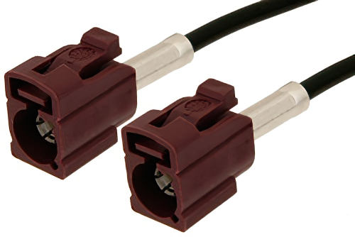 Bordeaux FAKRA Jack to FAKRA Jack Cable 36 Inch Length Using PE-C100-LSZH Coax