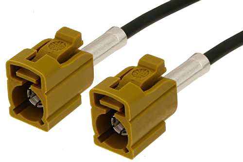 Curry FAKRA Jack to FAKRA Jack Cable Using PE-C100-LSZH Coax
