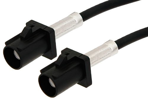 Black FAKRA Plug to FAKRA Plug Cable Using RG174 Coax