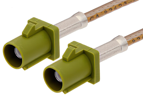 Curry FAKRA Plug to FAKRA Plug Cable 24 Inch Length Using RG316 Coax