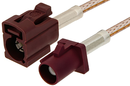 Bordeaux FAKRA Plug to FAKRA Jack Cable Using RG316 Coax